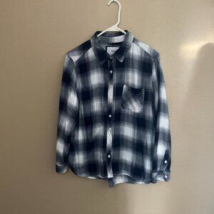 Sonoma women's everyday shirt  sz L blue/white